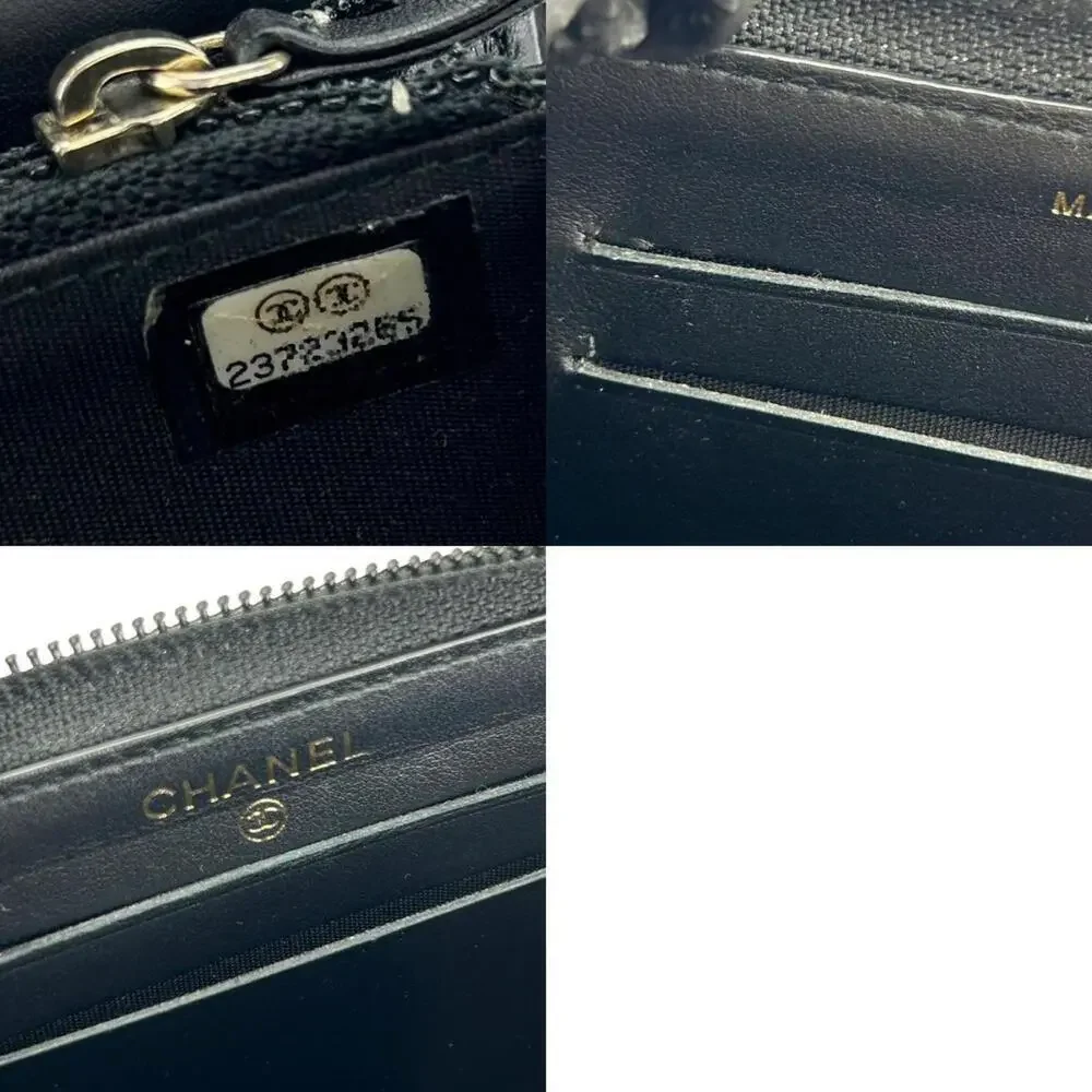 CHANEL Black Caviar Leather Wallet